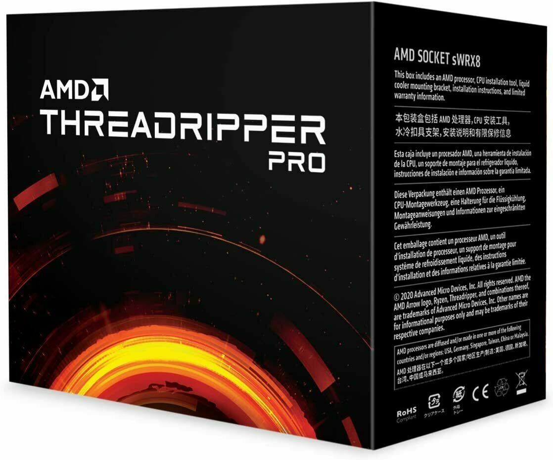 3970X AMD Ryzen Threadripper Processors 3.7GHz 32 Cores CPU sTRX4 Max 4.5GHz